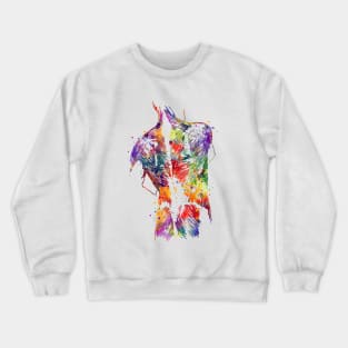 Human Back With Muscles Colorful Watercolor Gift Crewneck Sweatshirt